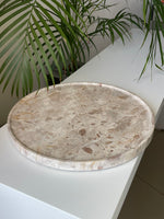 Load image into Gallery viewer, Handcrafted Marble Serving Tray - Round
